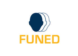 Logo of FUNED, scholarship provider and participant of the education fairs in Mexico